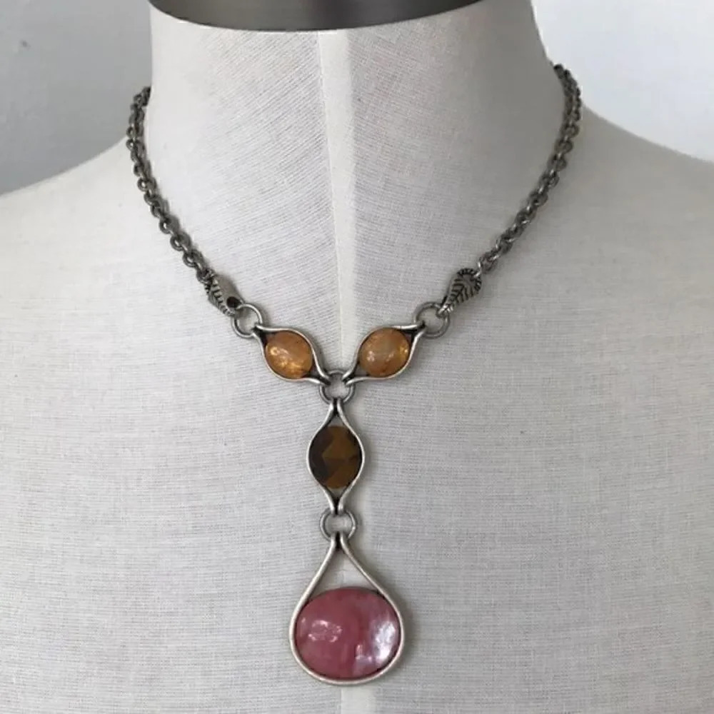 Lia Sophia real stones necklace